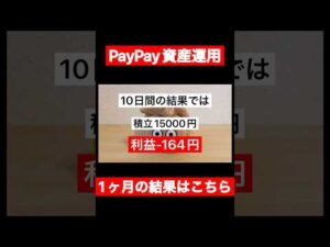 【検証shots】PayPay資産運用１ヶ月の結果！誰か無利子でお金貸して！？ #副業 #youtube #スマホ